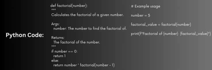 factorial of a number python code