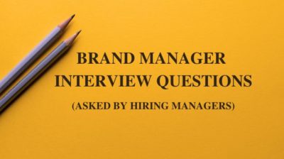 brand manager interview questions and answers
